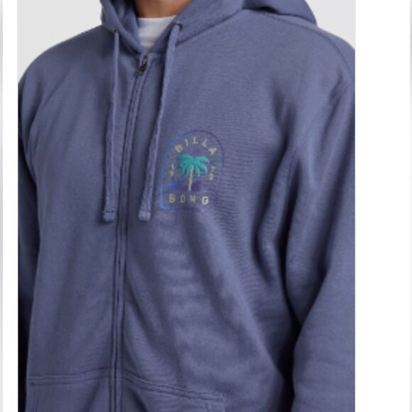 Billabong Men's Short Sands Hoodie Zip Fleece Sweatshirt L - Picture 1 of 6